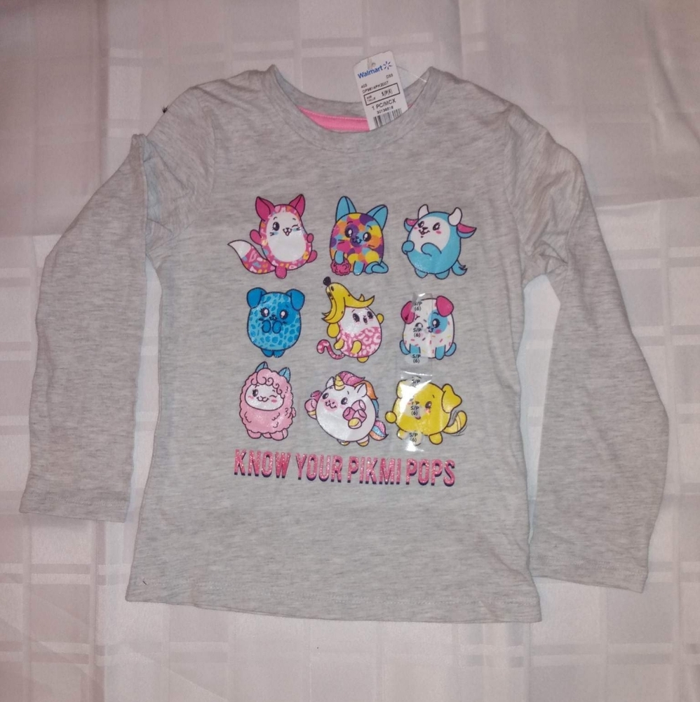 Pikmi pop shirt long sleeve size 4-5